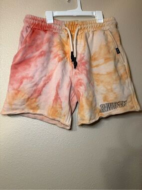 RAWGEAR Tie-Dye Athletic Shorts - Pink & Orange